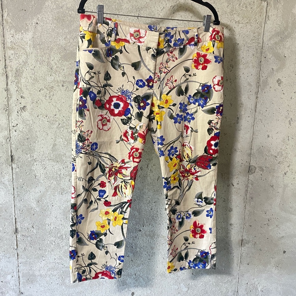 7th Avenue floral capris pants with pockets